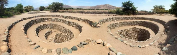 Cantalloc Aqueduct in Nazca, spiral or circle aqueducts — Stock Photo, Image