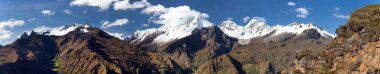 Mount Saksarayuq, Andes mountains, Choquequirao trekking trail near Machu Picchu, Inca trail, Cuzco or Cusco region in Peru  clipart