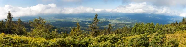 Вид Бабія Гора Або Баб Гора Словаччину Польщу Словаччину Оравке — стокове фото