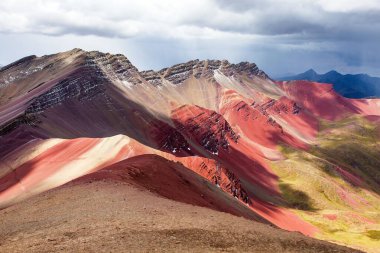 Gökkuşağı dağları veya Vinicunca Montana de Siete Colores, Peru, Peru 'daki Cuzco bölgesi, Peru And Dağları