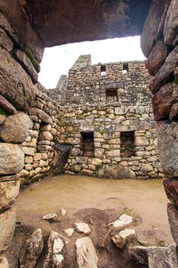 Machu Picchu, Peru 'nun panoramik manzaralı İnka kasabası, Unesco dünya mirası alanı, kutsal vadi, Cusco bölgesi, Peru
