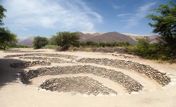 Acquedotto Cantalloc Nazca Acquedotti Pozzi Spirale Cerchio Perù Architettura Cultura — Foto Stock
