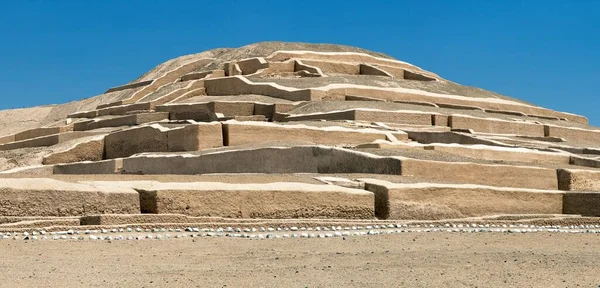 Nazca Piramide Archeologische Vindplaats Cahuachi Nazca Woestijn Van Peru Panoramisch — Stockfoto