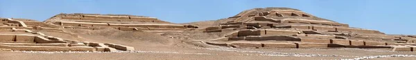 Nazca Piramis Cahuachi Régészeti Lelőhely Nazca Sivatagban Peru Panoráma — Stock Fotó