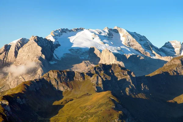 Вид Мармоладу Самую Высокую Гору Горах Дамба Италия — стоковое фото