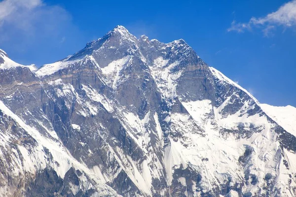 Lhotse 南岩面 Khumbu Sagarmatha 国家公园 尼泊尔喜马拉雅山的看法 — 图库照片