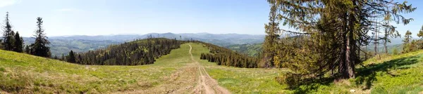 Blick Vom Beskid Gebirge Grenze Zwischen Polen Und Der Slowakei — Stockfoto