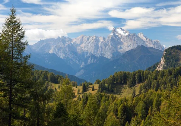 Marmolada Vista Topo Das Montanhas Alpes Dolomities Itália — Fotografia de Stock