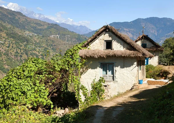Piękny Dom Nepalu Dolina Khumbu Solukhumbu Nepal Himalaje Góry — Zdjęcie stockowe