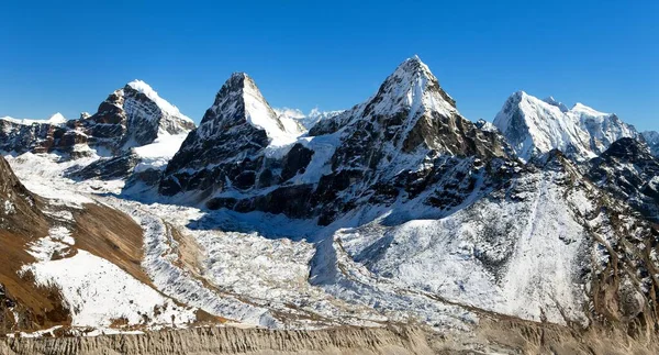 Pohled Mount Cholo Kangchung Vrcholu Nirekha Peak Cestu Základního Tábora — Stock fotografie