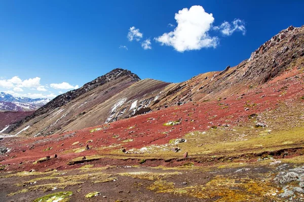 Góry Tęczowe Lub Vinicunca Montana Siete Colores Region Cuzco Peru — Zdjęcie stockowe