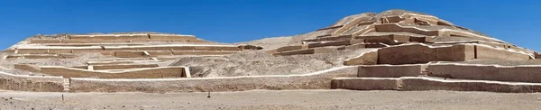 Nazca Pyramid Cahuachi Arkeologiska Platsen Nazca Öknen Peru Panoramautsikt — Stockfoto