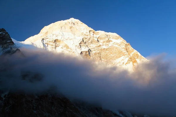 Mount Makalu Mit Wolken Nepalesisches Himalaya Gebirge Barun Tal Abendblick — Stockfoto