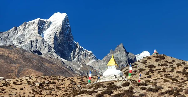 Tabuche Csúcs Sztúpa Everest Bázistábor Felé Pangboche Falu Everest Terület — Stock Fotó