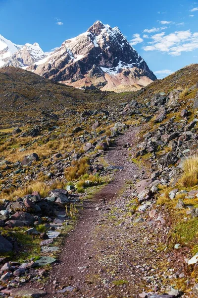 Ausangate Trek Trekking Trail Ausangate Circuit Cordillera Vilcanota Cuzco Region — Stock Photo, Image