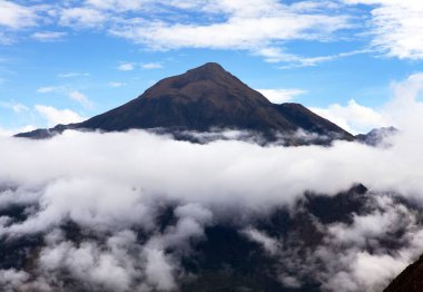 Choquequirao trekking parkurundan görünüm, Cuzco alanı, Machu Picchu alanı, Perulu Andes