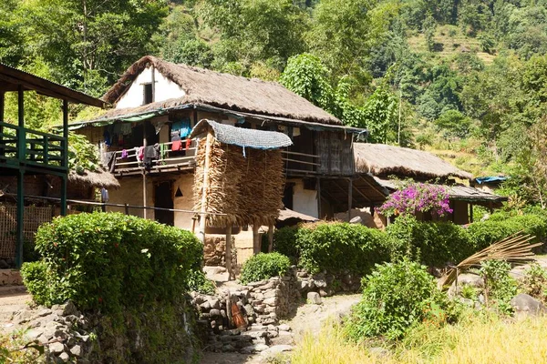 Schönes Haus Hausbau Nepal Khumbu Tal Solukhumbu Nepal Himalaya Berge — Stockfoto