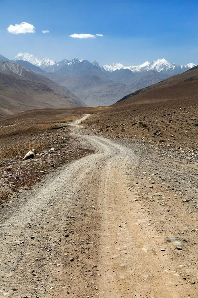 Estrada Pamir Pamirskij Trakt Estrada Não Pavimentada Tajiquistão Região Gorno — Fotografia de Stock