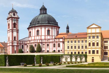 Jaromerice nad Rokytnou barok ve 18. yüzyıldan kalma Rönesans kalesi, Güney Moravya, Çek Cumhuriyeti, Orta Avrupa 