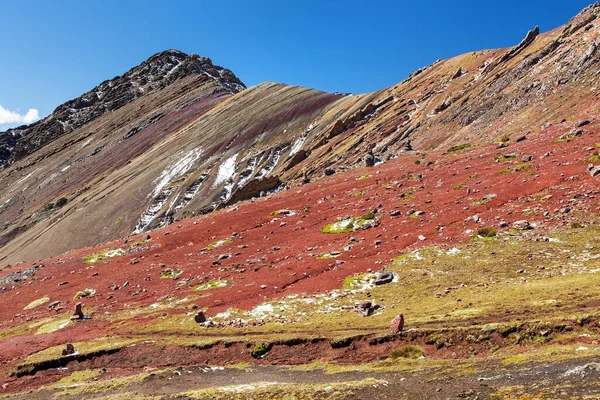 Rainbow Mountains Vinicunca Montana Fette Colores Регион Куско Перу Перуанские — стоковое фото