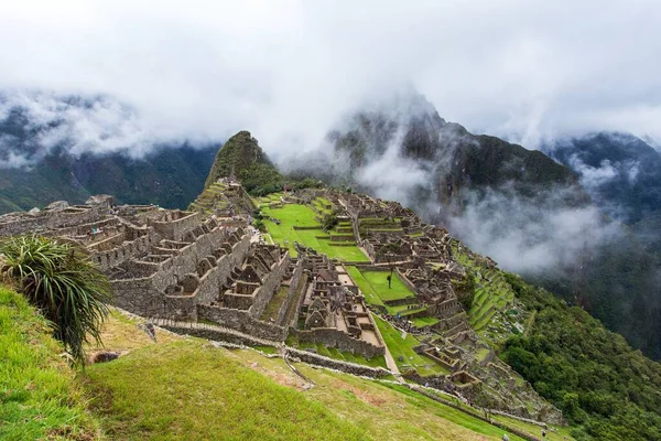 Machu Picchu Vista Panorámica Ciudad Peruana Inca Patrimonio Humanidad Unesco — Foto de Stock