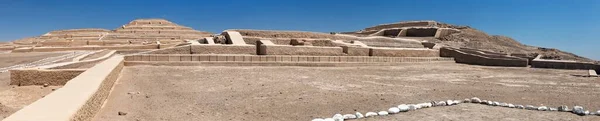 Nazca Pyramid Cahuachi Arkeologiska Platsen Nazca Öknen Peru Panoramautsikt — Stockfoto