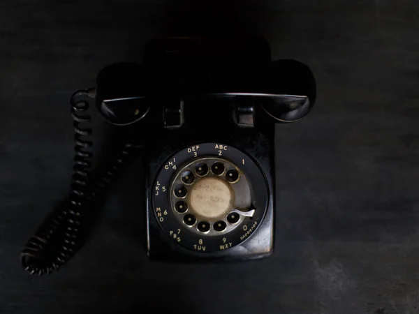 Telefono rotativo nero — Foto Stock