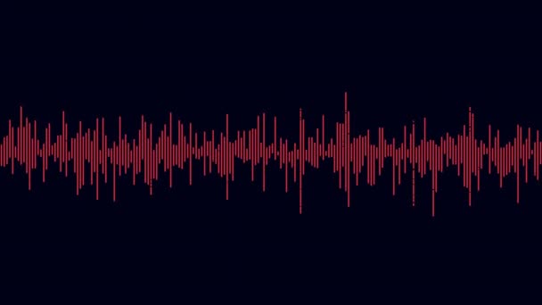 Red stripes, squares show the change of noise, sound, interference, frequency. 4K. schedule of changes. — Stock Footage Red Stripes Squares Show Change Noise Sound Interference Frequency Schedule Royalty Free Stock Video