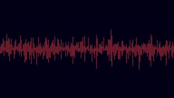 Red Stripes Squares Show Change Noise Sound Interference Frequency Schedule — Stock Video