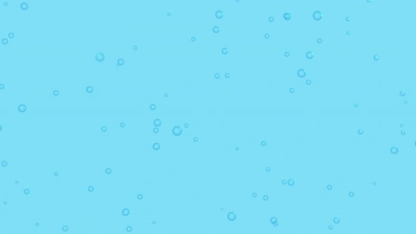 Fond lumineux abstrait de bulles. Des bulles bleues s'élèvent dans l'eau. 3D. 4K .
