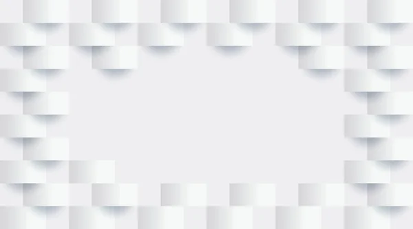 Abstrakt svart och vit bakgrund av rektanglar. Utrymme för text.Halvcirkelelement kastar en skugga över ytan. Monokrom vektor illustration. 3d — Stock vektor