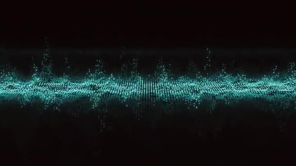 Fundo Abstrato Partículas Azuis Movimento Elemento Interface Gráficos Ruído Mudanças — Vídeo de Stock