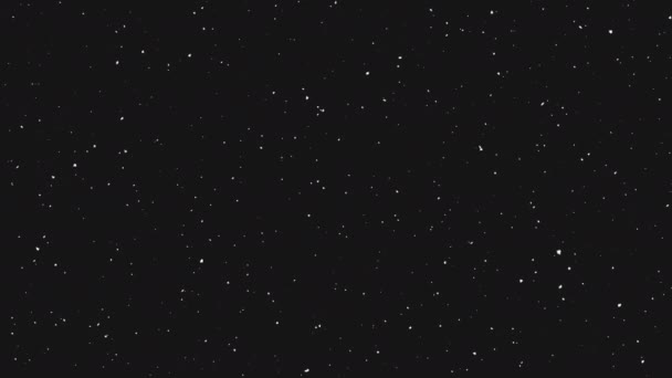 Background Snowflakes Flying Dark Sky Looped Footage Time Year Winter — Stock Video