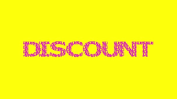 Word Discounts Consists Words Sale Animated Background Advertising Promotions Discounts — Stock Video