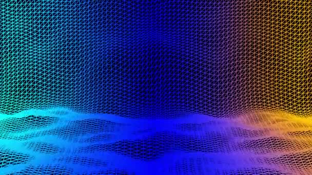 Рендеринг Рух Багатокутної Поверхні Перекриті Кадри Колір Абстрактного Зберігача Екрана — стокове відео