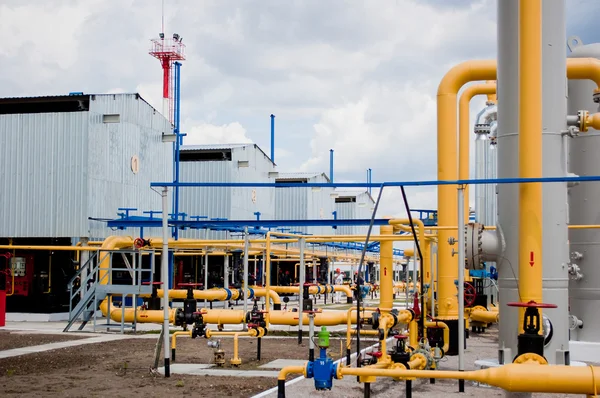 Estación de compresión de gas en Ucrania — Foto de Stock