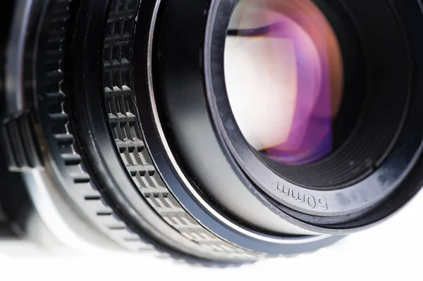 The Side view of an old analog lens — Stock Photo, Image