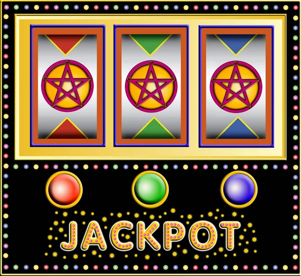 Slot Machine Pentagram Szimbólumok — Stock Fotó