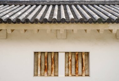 Eski Japon Tapınağı çatı döşeme arka planı