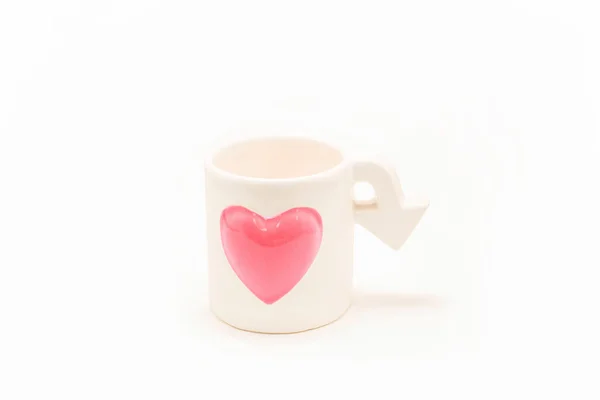 Lovely cupid cup.Love concept.White minimal — Stock Photo, Image
