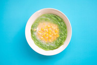 Tay pandan kısa erişte palm-şeker Hindistan cevizi sütü adım 