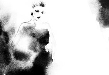 Kadın soyut portre. 