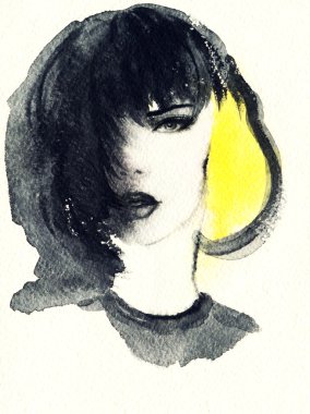 Kadın soyut portre. 