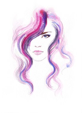 Kadın soyut portre. 