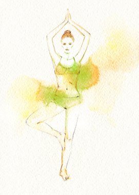 Yoga konumu. Resim Sanatı