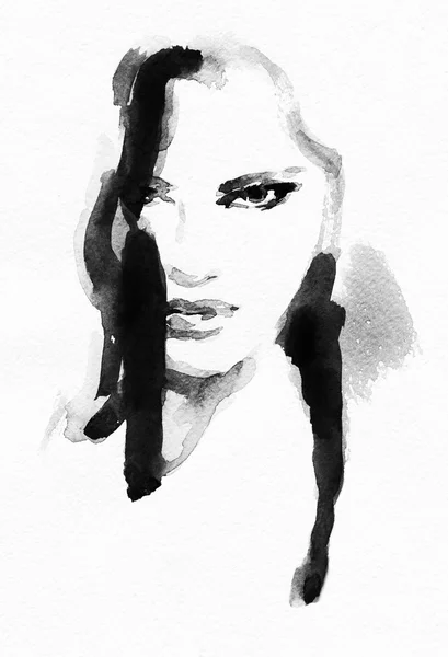 Woman portrait. Fashion illustration. — Stock Photo, Image