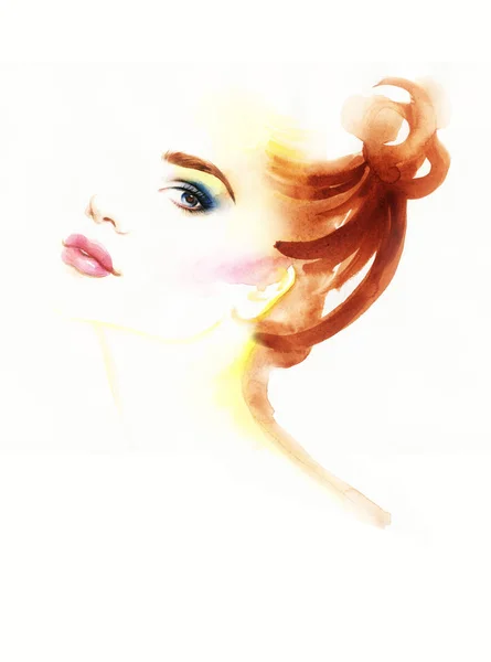 Woman portrait. Fashion illustration. — Stock Photo, Image