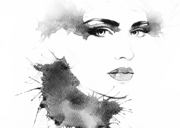 Woman portrait. Fashion illustration. — Stock Photo, Image