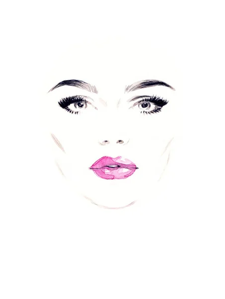 Woman portrait. Fashion illustration. — Stock Photo, Image