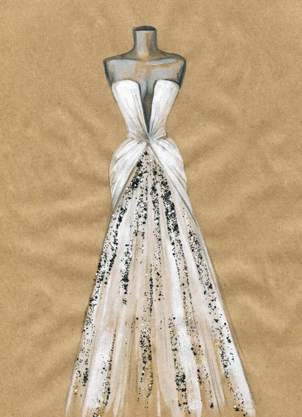 Elegante vestido. Ilustración moda . —  Fotos de Stock